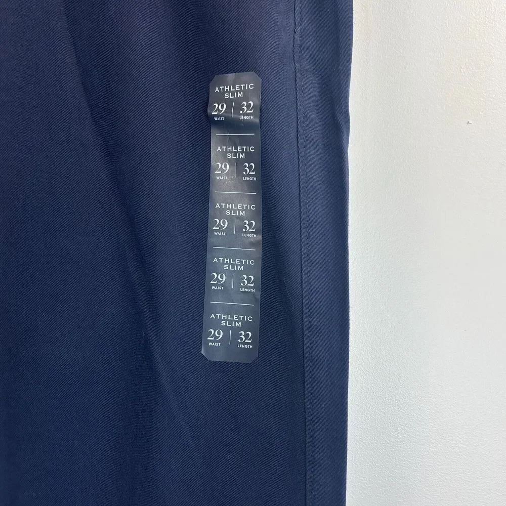 J.Crew Chino Pants Mens 39x32 Navy Blue Athletic Slim Straight Preppy Formal NWT - Picture 8 of 13